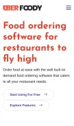 How uberfoody.com looks like on a mobile device such as an iPhone.