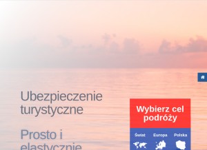 How ubezpieczenieturystyczne.online looks like on a tablet such as an iPad.