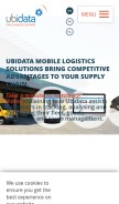 How ubidata.be looks like on a mobile device such as an iPhone.