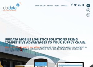 How ubidata.be looks like on a tablet such as an iPad.
