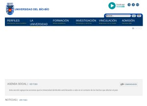 How ubiobio.cl looks like on a tablet such as an iPad.