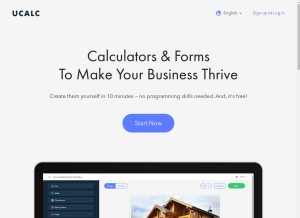 How ucalc.pro looks like on a tablet such as an iPad.