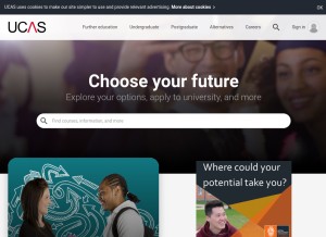 How ucas.com looks like on a tablet such as an iPad.