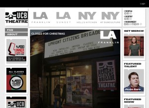 How ucbtheatre.com looks like on a tablet such as an iPad.