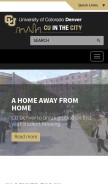 How ucdenver.edu looks like on a mobile device such as an iPhone.