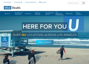 How uclahealth.org looks like on a tablet such as an iPad.