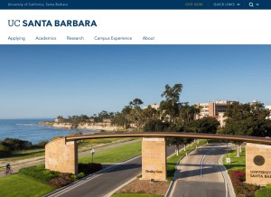 How ucsb.edu looks like on a tablet such as an iPad.