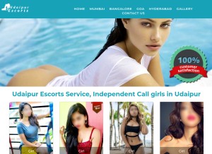 How udaipurescortservice.biz looks like on a tablet such as an iPad.