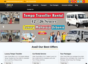 How udantravel.com looks like on a tablet such as an iPad.