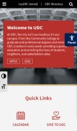 How udc.edu looks like on a mobile device such as an iPhone.