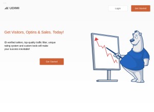 How udimi.com looks like on a tablet such as an iPad.