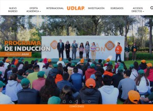 How udlap.mx looks like on a tablet such as an iPad.