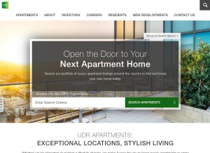 How udr.com looks like on a tablet such as an iPad.