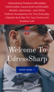 How udresssharp.com looks like on a mobile device such as an iPhone.