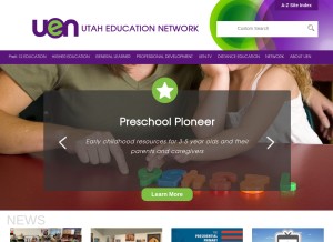 How uen.org looks like on a tablet such as an iPad.