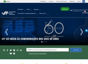 How uff.br looks like on a tablet such as an iPad.