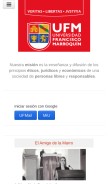 How ufm.edu looks like on a mobile device such as an iPhone.