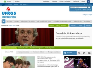 How ufrgs.br looks like on a tablet such as an iPad.