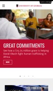 How uga.edu looks like on a mobile device such as an iPhone.
