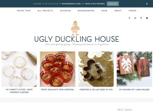 How uglyducklinghouse.com looks like on a tablet such as an iPad.