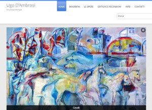 How ugodambrosi.it looks like on a tablet such as an iPad.