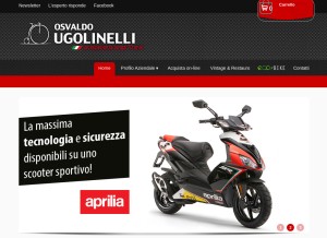 How ugolinelli.it looks like on a tablet such as an iPad.