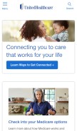 How uhc.com looks like on a mobile device such as an iPhone.