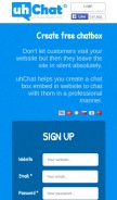 How uhchat.net looks like on a mobile device such as an iPhone.