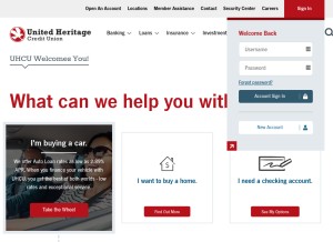 How uhcu.org looks like on a tablet such as an iPad.