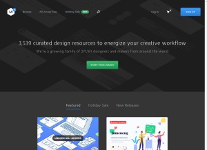 How ui8.net looks like on a tablet such as an iPad.