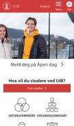 How uib.no looks like on a mobile device such as an iPhone.