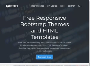 How uicookies.com looks like on a tablet such as an iPad.