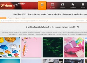 How uihere.com looks like on a tablet such as an iPad.