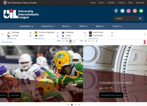 How uiltexas.org looks like on a tablet such as an iPad.
