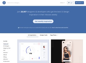 How uimovement.com looks like on a tablet such as an iPad.