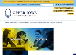 How uiu.edu looks like on a tablet such as an iPad.