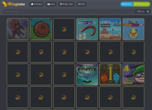 How uk.alisgame.com looks like on a tablet such as an iPad.