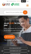 How uk2.net looks like on a mobile device such as an iPhone.