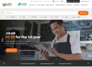 How uk2.net looks like on a tablet such as an iPad.