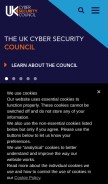 How ukcybersecuritycouncil.org.uk looks like on a mobile device such as an iPhone.