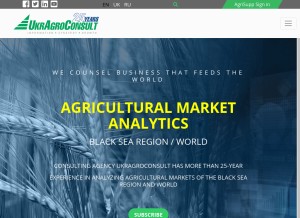How ukragroconsult.com looks like on a tablet such as an iPad.