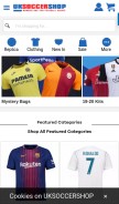 How uksoccershop.com looks like on a mobile device such as an iPhone.