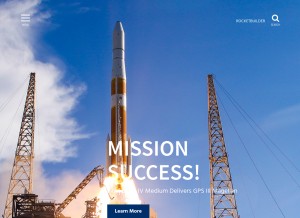 How ulalaunch.com looks like on a tablet such as an iPad.