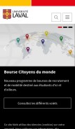 How ulaval.ca looks like on a mobile device such as an iPhone.