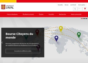 How ulaval.ca looks like on a tablet such as an iPad.