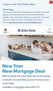 How ulsterbank.ie looks like on a mobile device such as an iPhone.