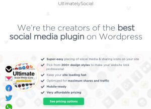 How ultimatelysocial.com looks like on a tablet such as an iPad.