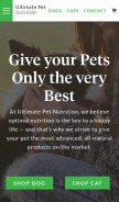 How ultimatepetnutrition.com looks like on a mobile device such as an iPhone.