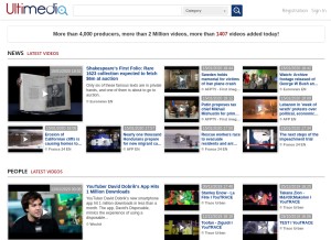 How ultimedia.com looks like on a tablet such as an iPad.