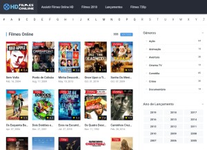 How ultracinefilmes.net looks like on a tablet such as an iPad.